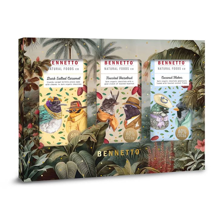 Bild på Presentask nötchoklad - salt karamell/hasselnöt/kokos