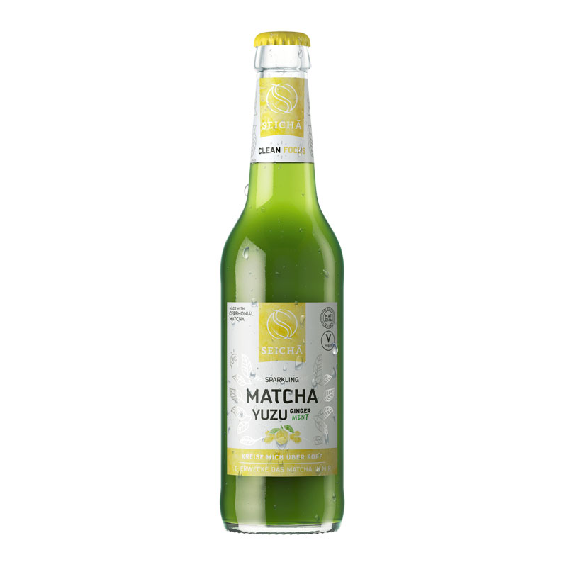Sparkling matcha yuzu, ingefära & mynta – 33cl (24st)