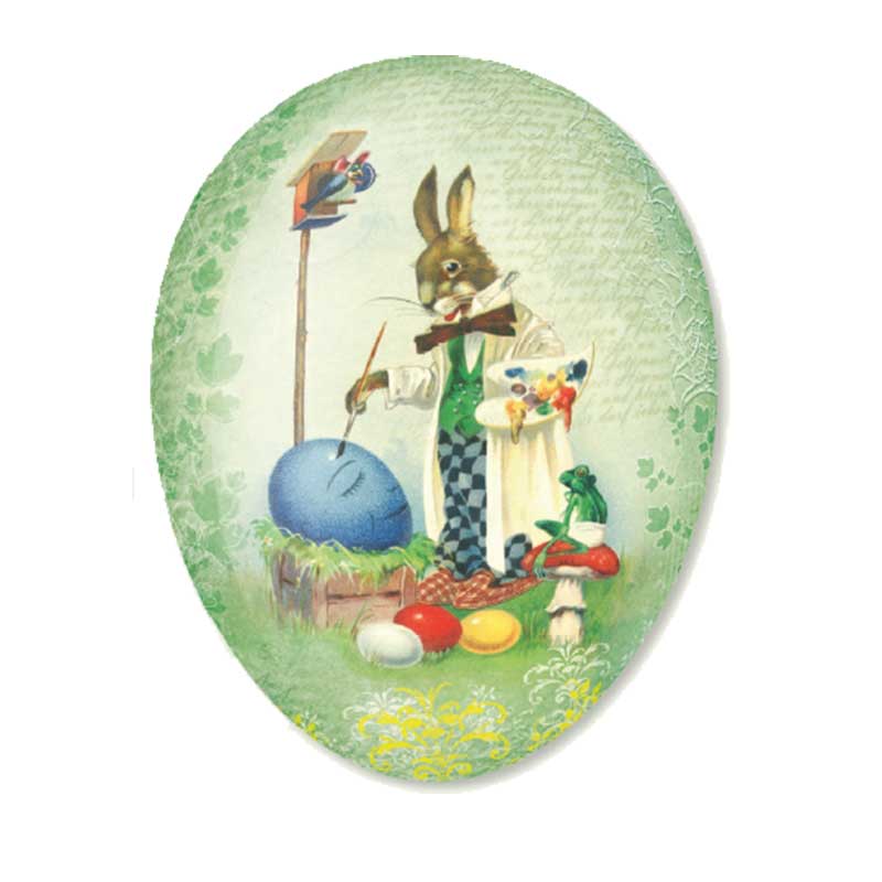 Påskägg konstnärskanin – 18 cm