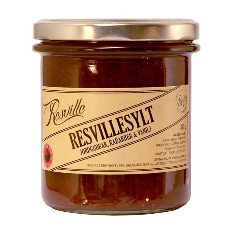Resvillesylt – Jordgubb & rabarber
