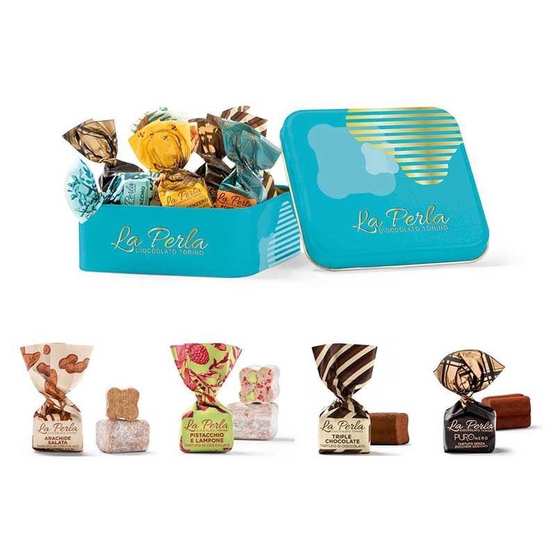 Presentask med chokladtryfflar