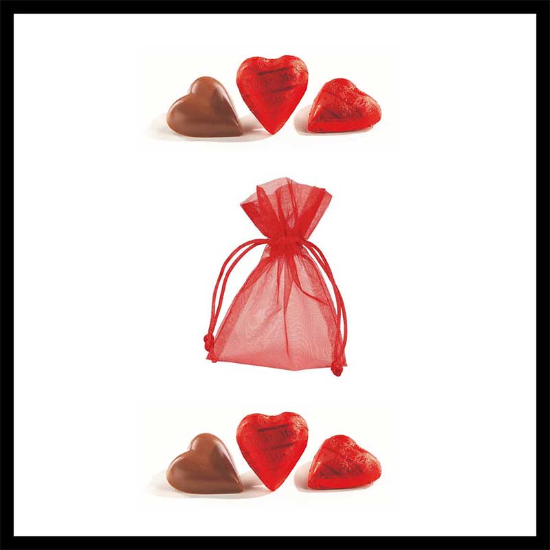 Bild på Presentpåse med Chokladhjärtan