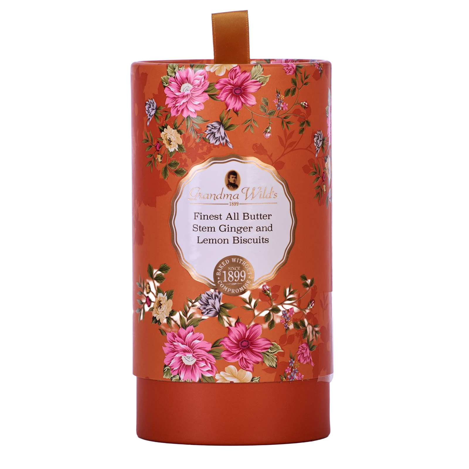 Smörkakor med ingefära & citron i Floral-tub – 150g