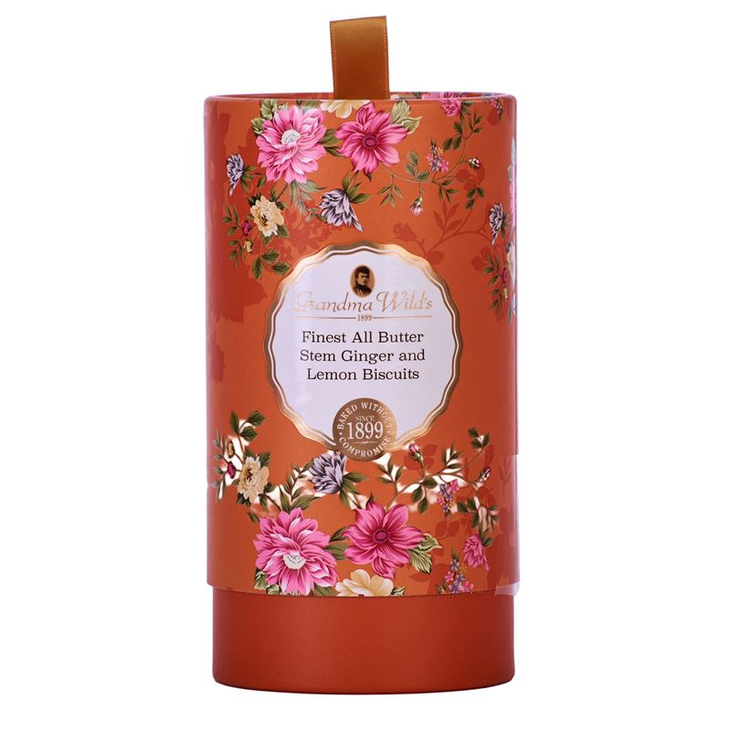 Smörkakor med ingefära & citron i Floral-tub – 150g