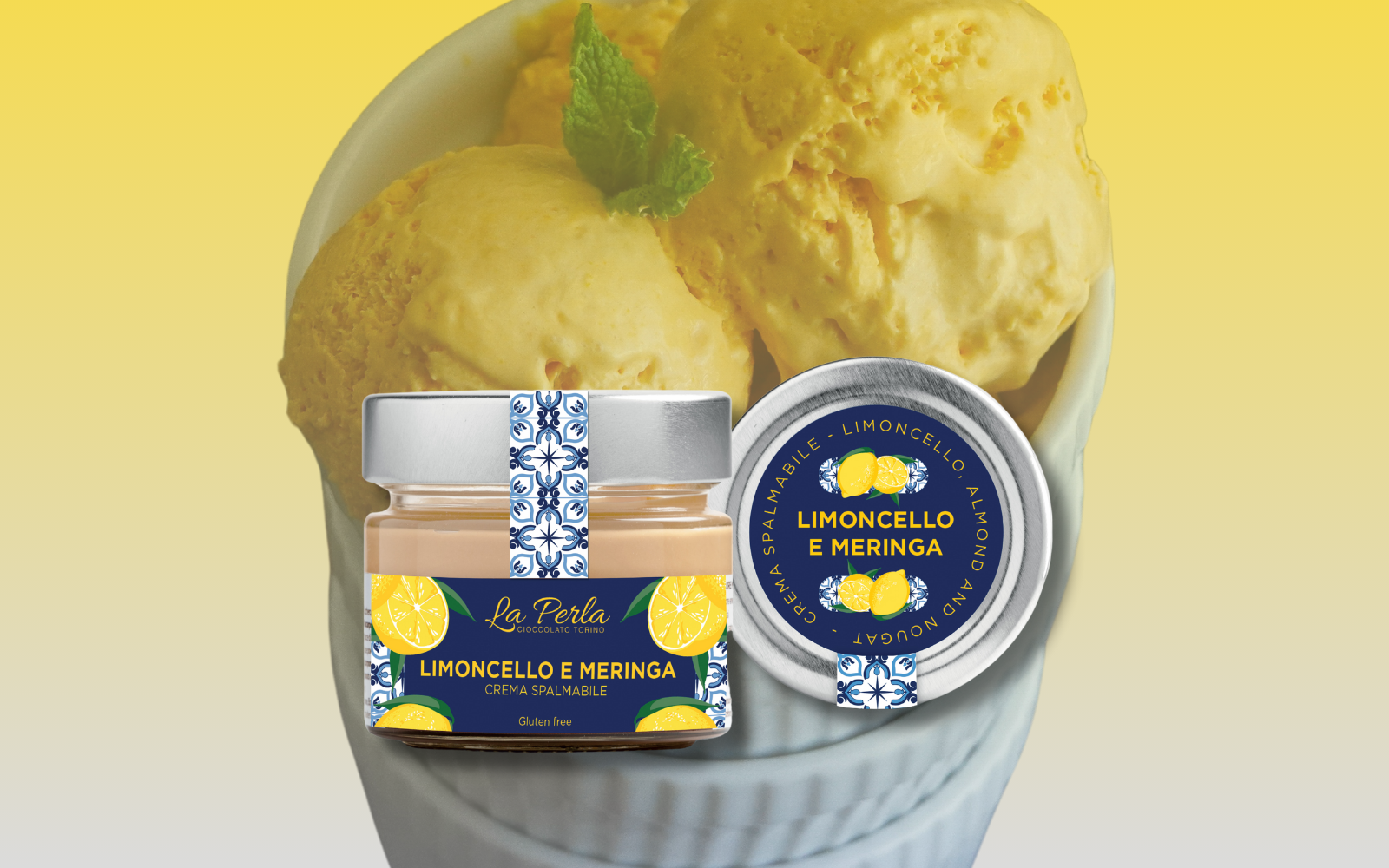 Limoncello- & Marängglass