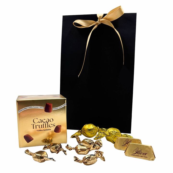 Bild på Guldpaket – Presentpåse mellan