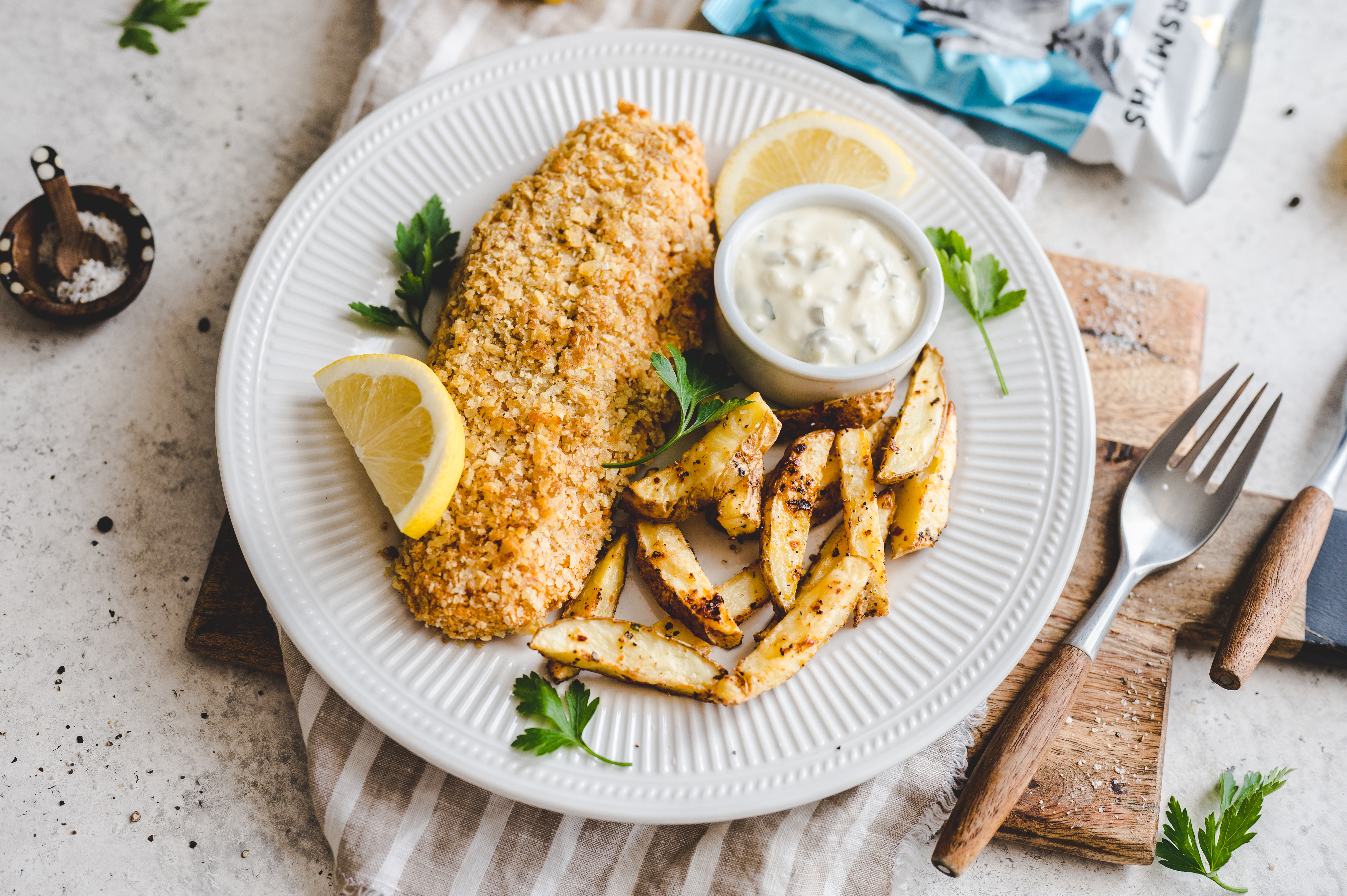 Fish and chips med tartarsås