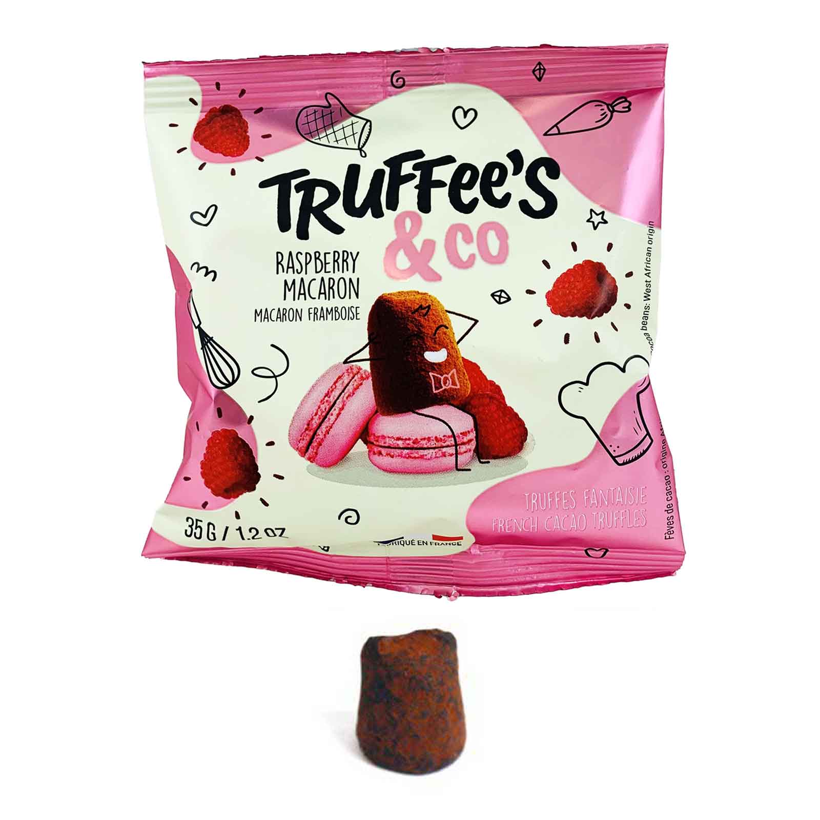 Tryffel hallonmacaron påse – 35g