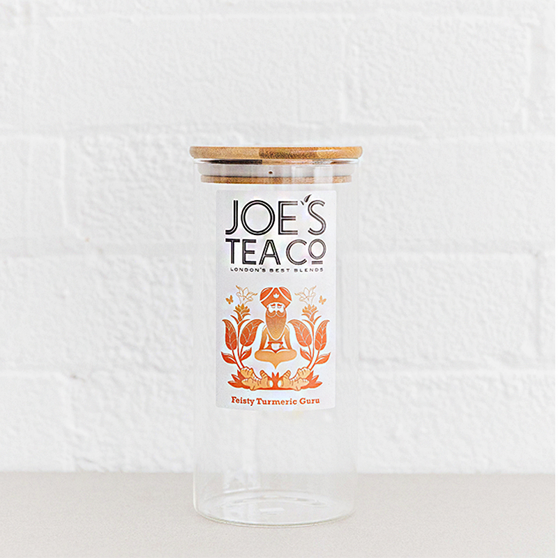 Tom glasburk för Feisty Turmeric Guru-teet