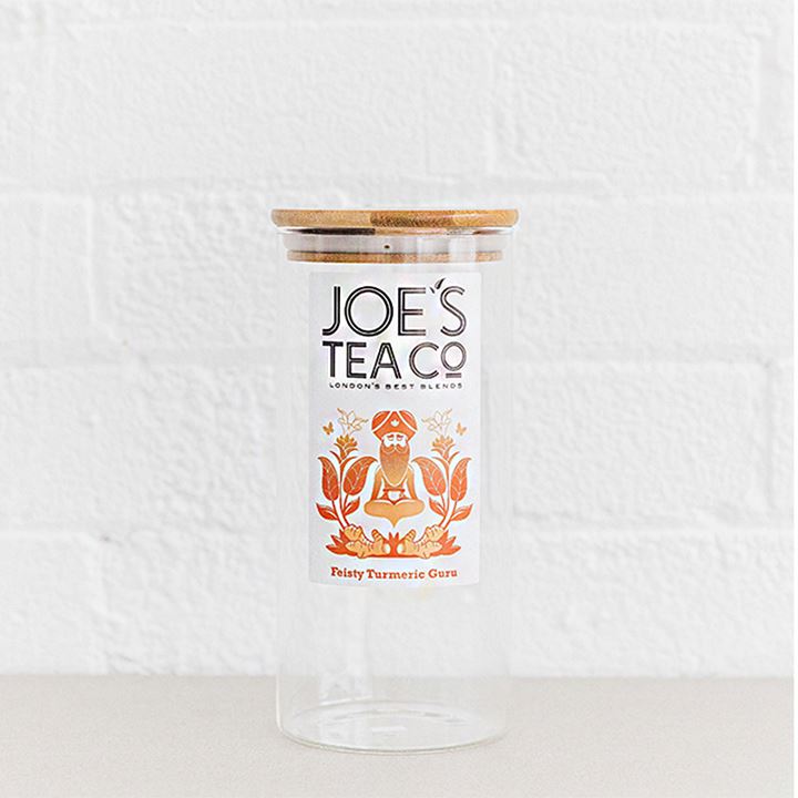 Bild på Tom glasburk för Feisty Turmeric Guru-teet