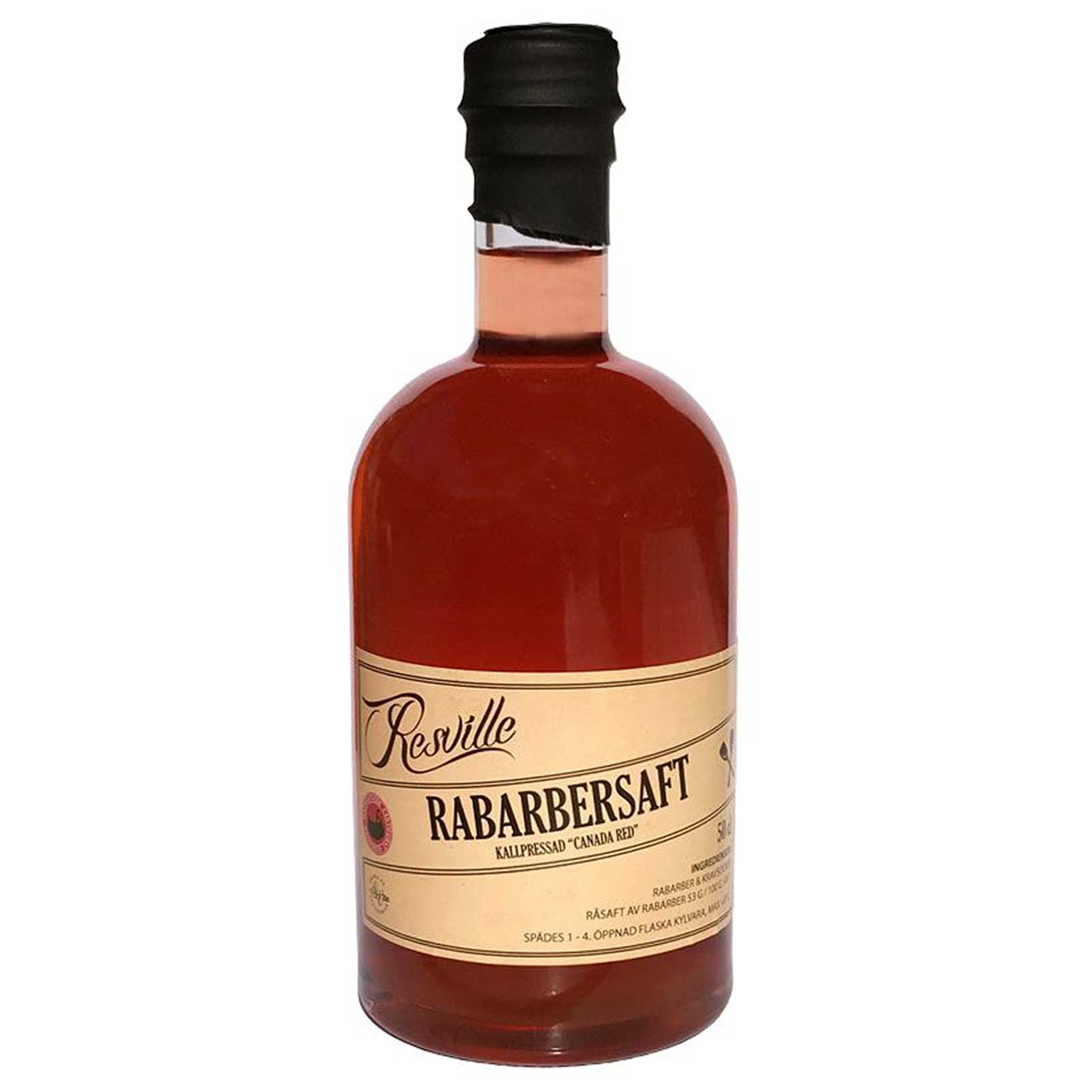 Kallpressad rabarbersaft Canada Red – 50cl