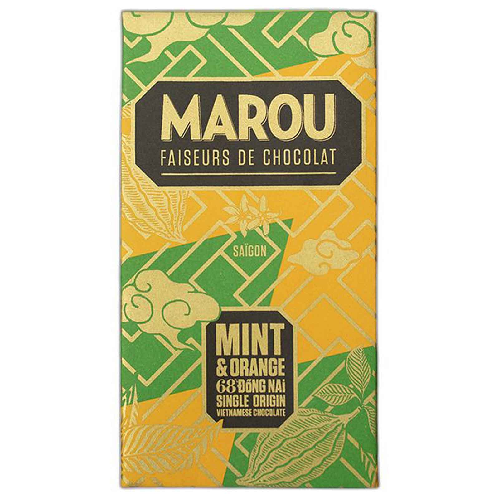 Mörk choklad med chokladmynta & apelsin 68%