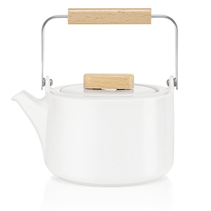 Bild på Vit tekanna med tesil – T.Totem