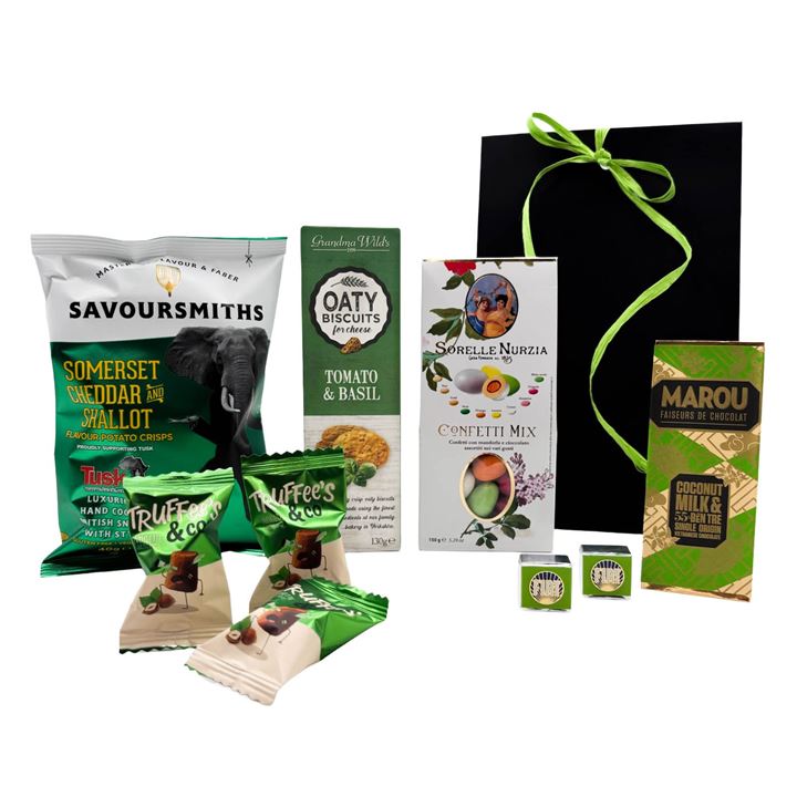 Bild på Grönt påskpaket – Presentpåse mellan