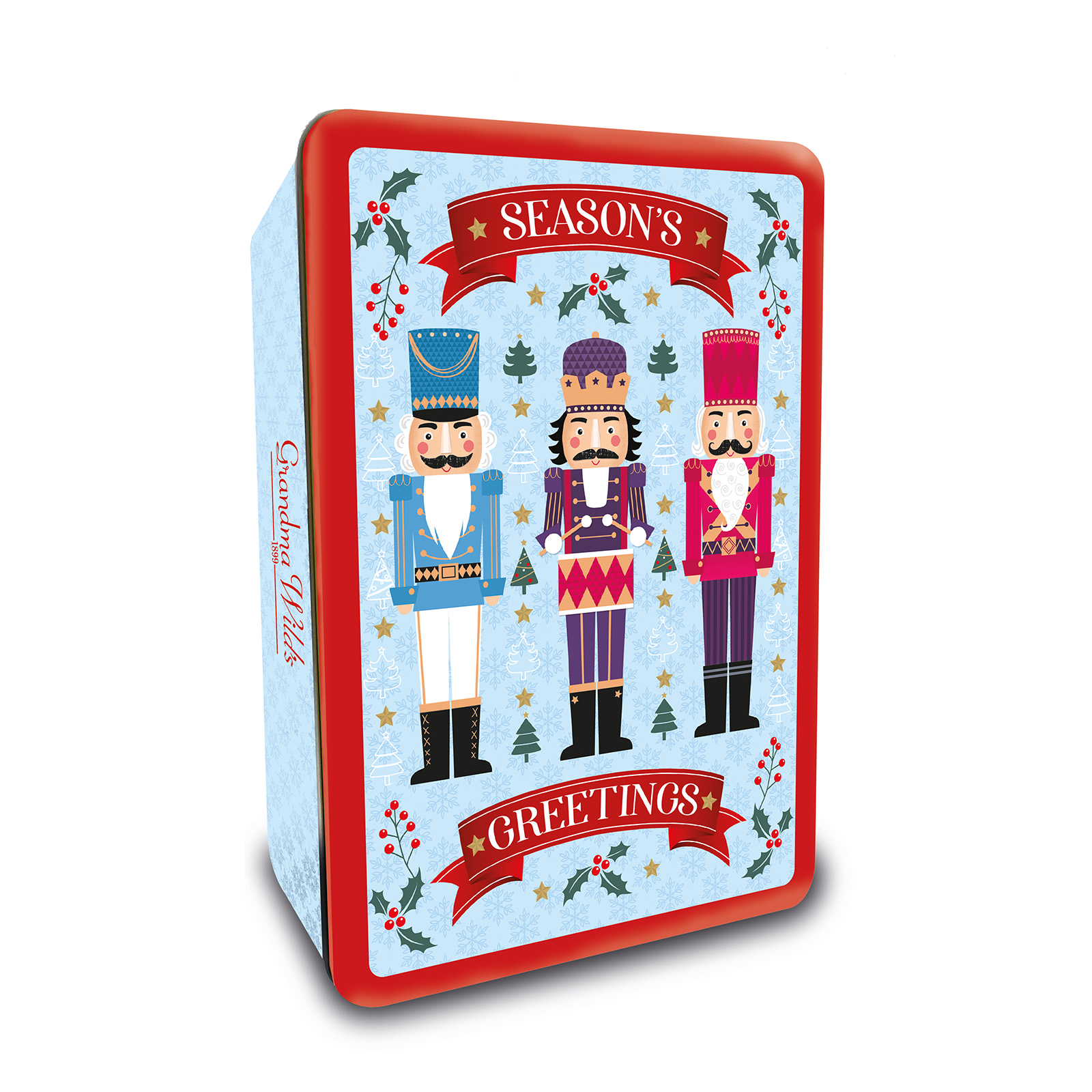 Kakor & shortbread i Nötknäppar-plåtburk – 300g