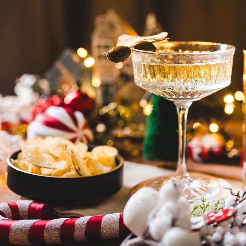 Champagne & chips-martini