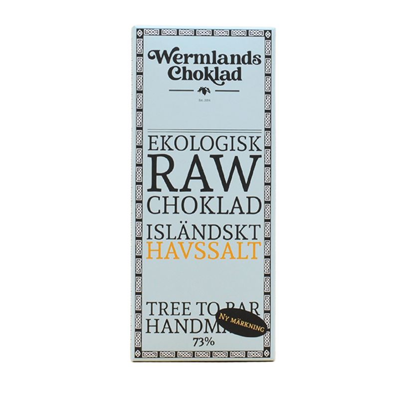 Rawchoklad isländskt havssalt 73%