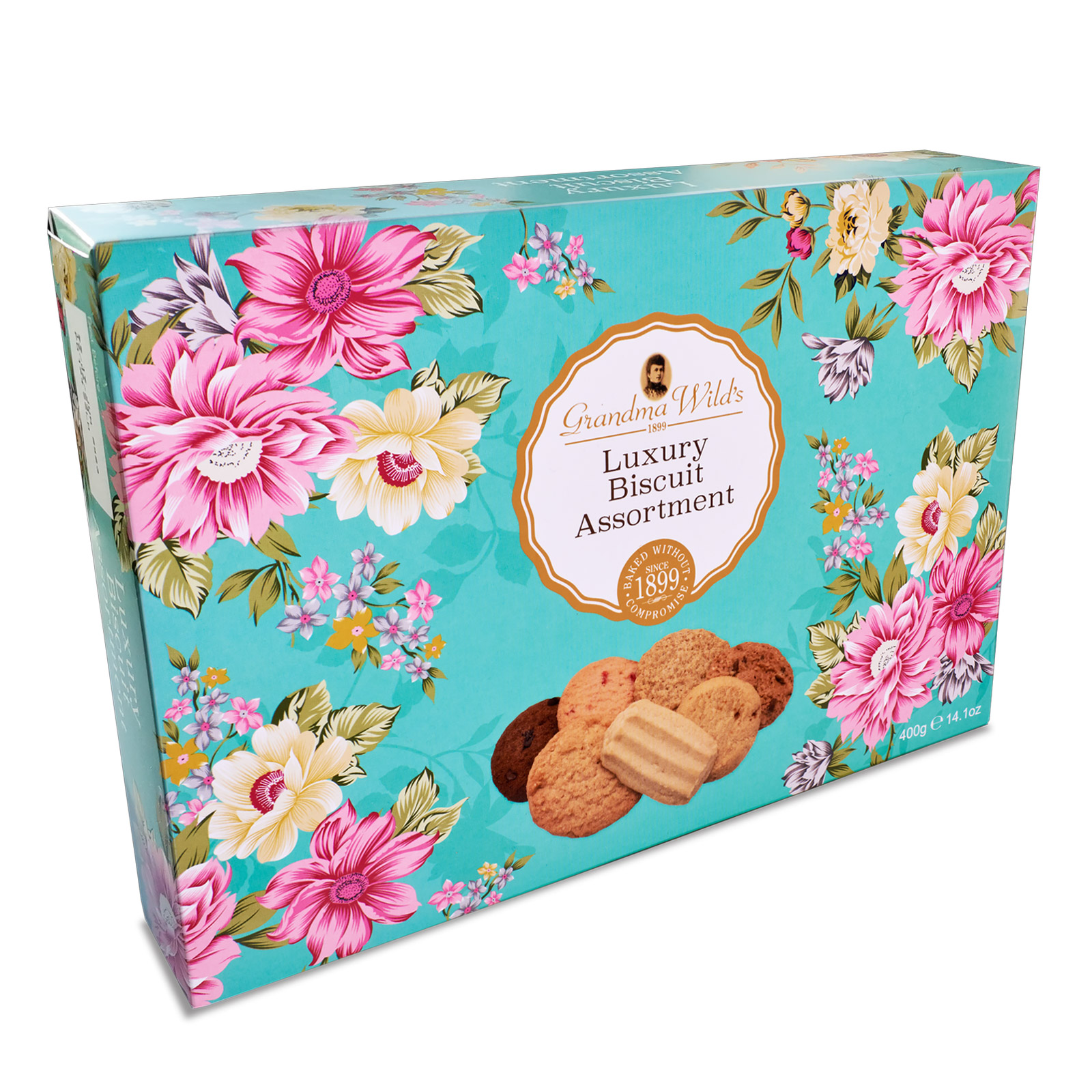 Sju sorters kakor i Floral-ask – 400g