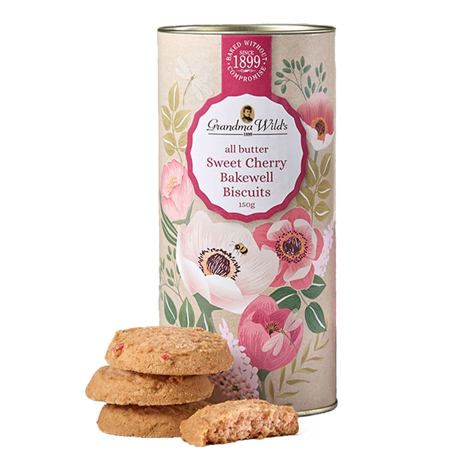 Smörkakor med körsbär i Botanical-tub – 150g