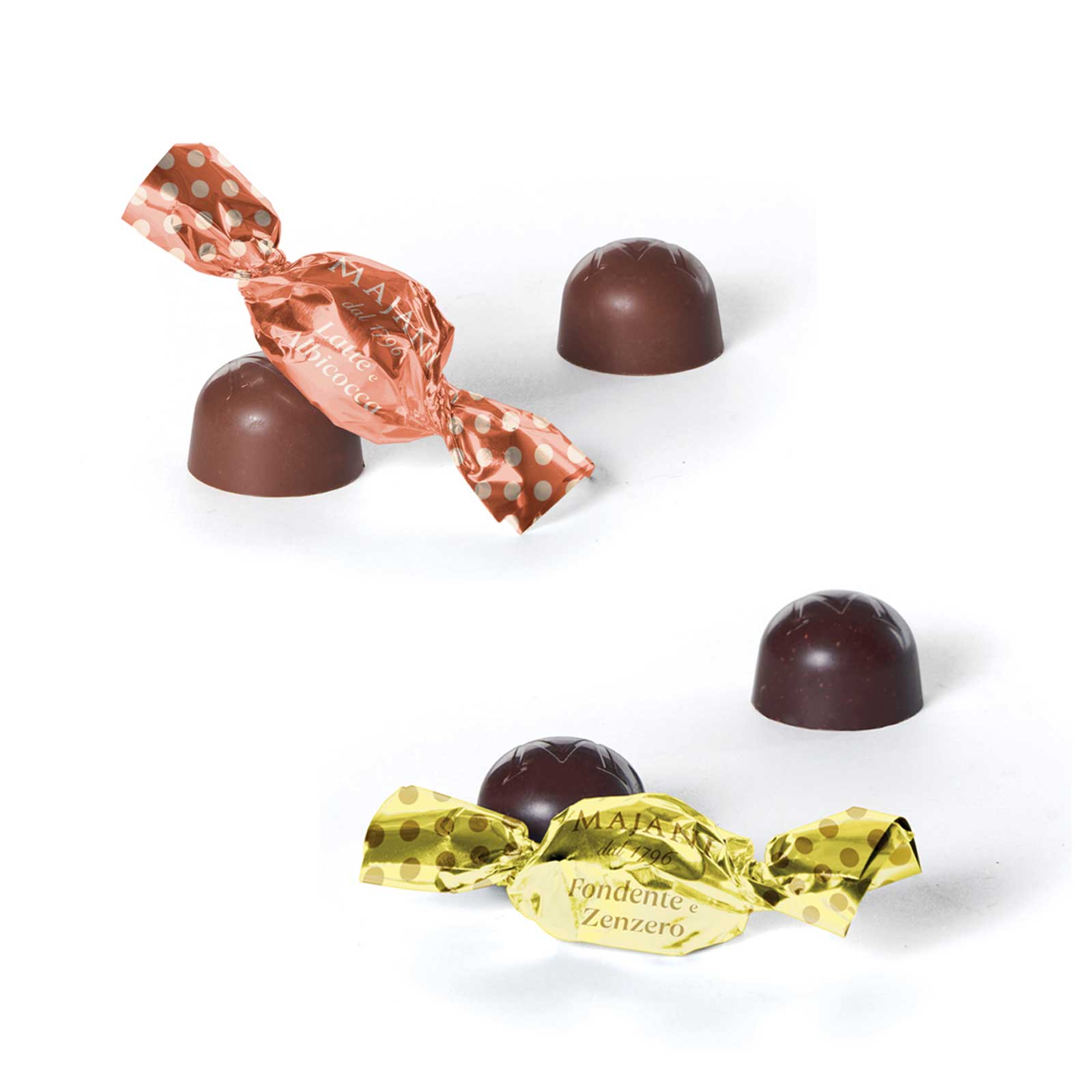 Cioccolosi Frutta - Aprikos & ingefärapraliner